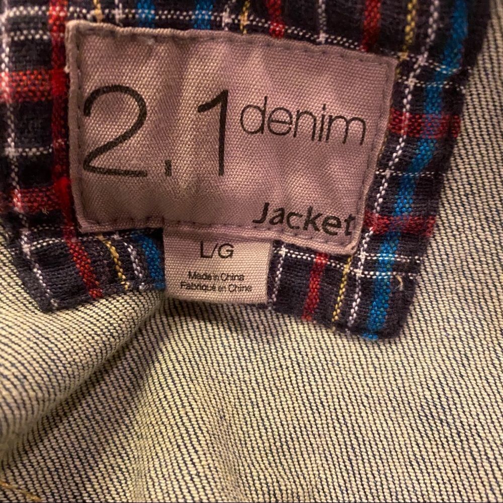 2.1 Blue Jean Jacket Girls Size Large - Picture 11 of 15